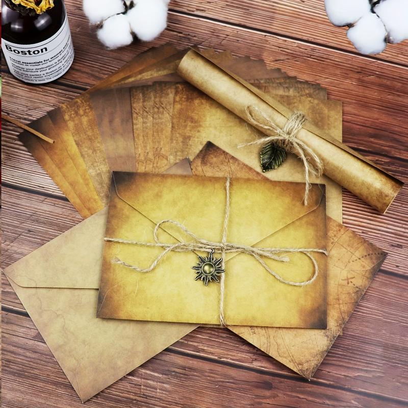 40 Pcs Vintage Envelopes Set Writing Paper & Envelopes Aged Envelopes