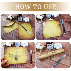 40 Pcs Vintage Envelopes Set Writing Paper & Envelopes Aged Envelopes