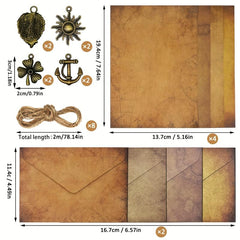 40 Pcs Vintage Envelopes Set Writing Paper & Envelopes Aged Envelopes