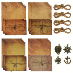 40 Pcs Vintage Envelopes Set Writing Paper & Envelopes Aged Envelopes