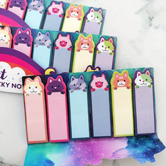 3pcs Cat Sticky Notes 120 Sheets Each Message Strips Stickers