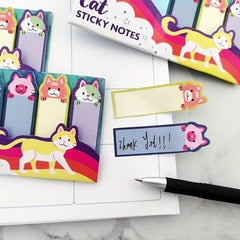 3pcs Cat Sticky Notes 120 Sheets Each Message Strips Stickers
