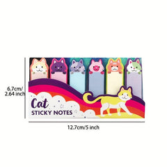 3pcs Cat Sticky Notes 120 Sheets Each Message Strips Stickers