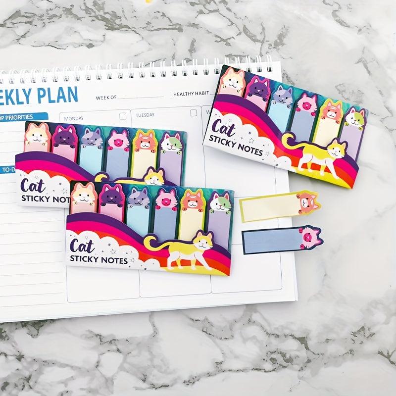 3pcs Cat Sticky Notes 120 Sheets Each Message Strips Stickers
