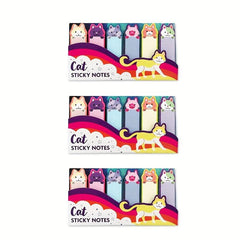 3pcs Cat Sticky Notes 120 Sheets Each Message Strips Stickers
