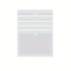 Index Card Pockets - Clear Plastic Label Holders - Top Open - 5 pack