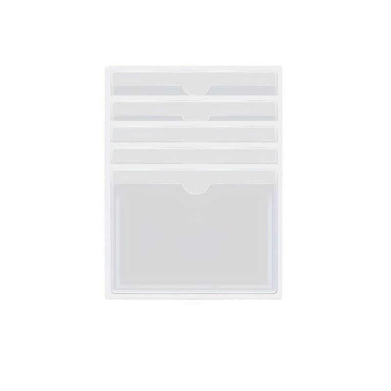 Index Card Pockets - Clear Plastic Label Holders - Top Open - 5 pack