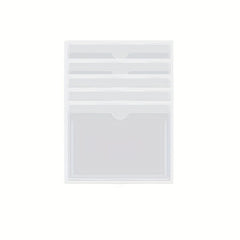 Index Card Pockets - Clear Plastic Label Holders - Top Open - 5 pack