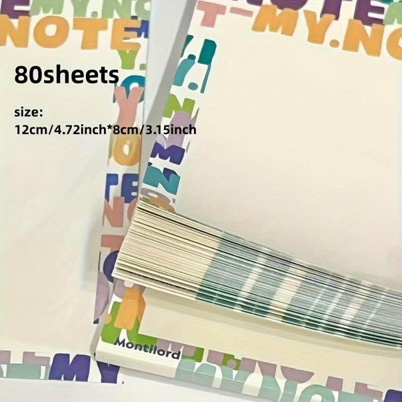 80-Sheet Sticky Note Pad for Organization and Note-Taking