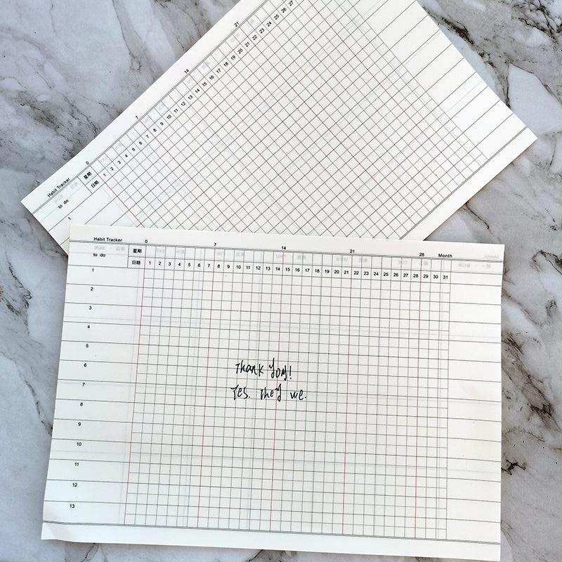 Daily Notepad Planner Self-discipline Card 30 Sheets
