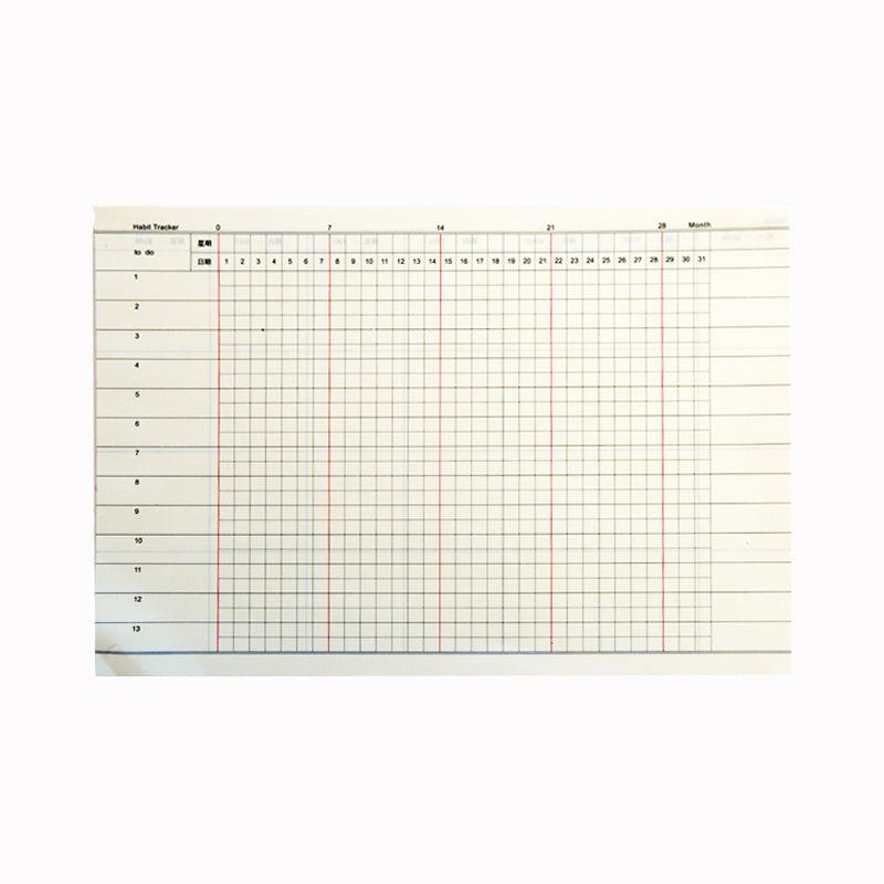 Daily Notepad Planner Self-discipline Card 30 Sheets