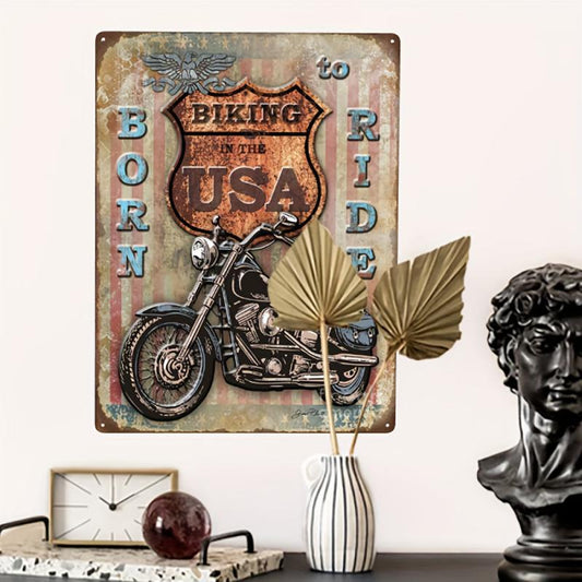 Retro Motorcycle Art Tin Metal Sign Poster