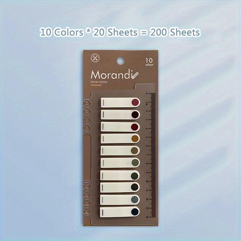 200 Sheets PET Index Note Paper with Ruler Multifunction Sticky Note