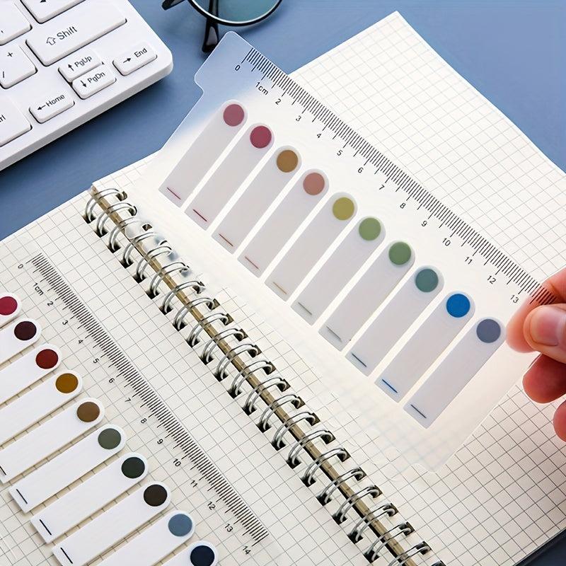200 Sheets PET Index Note Paper with Ruler Multifunction Sticky Note