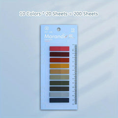 200 Sheets PET Index Note Paper with Ruler Multifunction Sticky Note