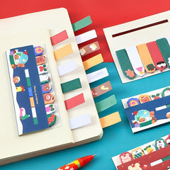 1pc Christmas Sticky Notes Index Stickers Cute Reusable Stationery
