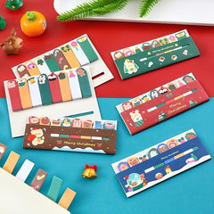 1pc Christmas Sticky Notes Index Stickers Cute Reusable Stationery