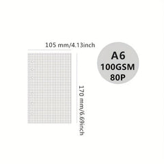 A6 Loose Leaf Paper Refill Pages 80 Sheets 160 Pages