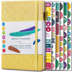 Starry Sky Pattern A5 Plan Book + 6 Stickers No Date Month Week