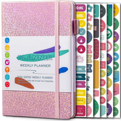 Starry Sky Pattern A5 Plan Book + 6 Stickers No Date Month Week