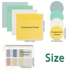 460pcs Clear Sticky Notes 3x3 Self Adhesive Waterproof Sticky Note