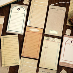 50 Sheets of Writing Paper Notes 2.8x12.4in Retro Journal Diary DIY Stickers