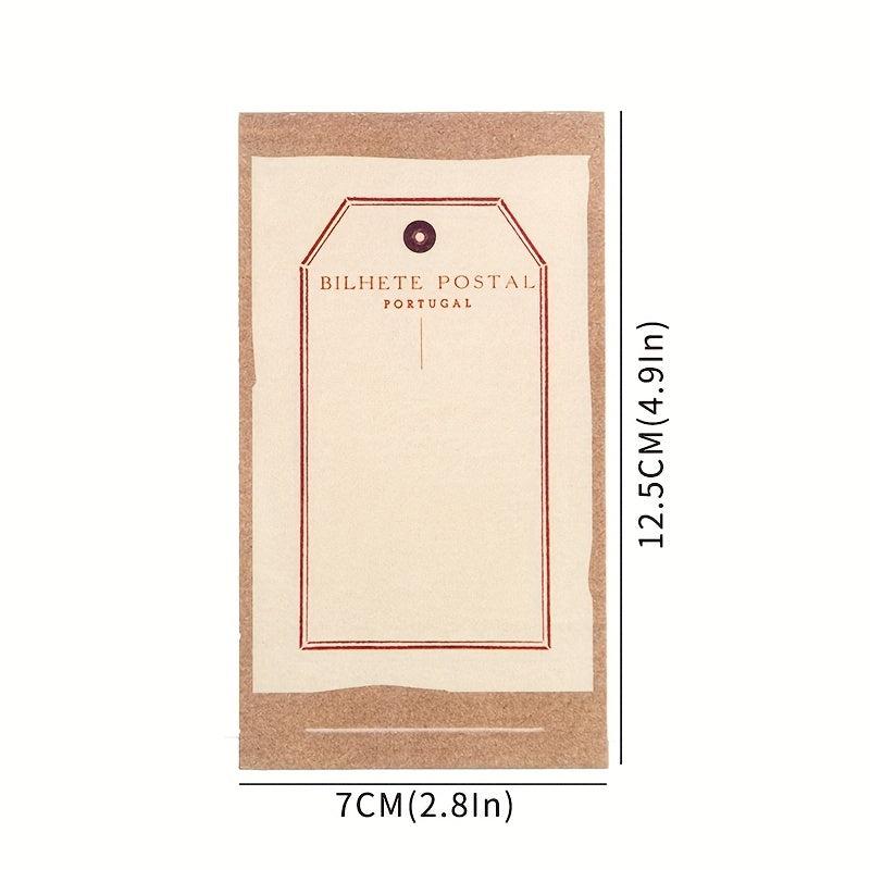 50 Sheets of Writing Paper Notes 2.8x12.4in Retro Journal Diary DIY Stickers