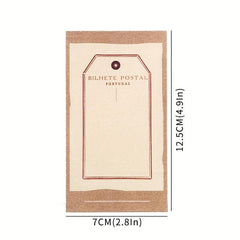50 Sheets of Writing Paper Notes 2.8x12.4in Retro Journal Diary DIY Stickers