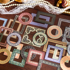 30 Pcs Assorted Retro Embellishments Scrapbooking Paper Pack