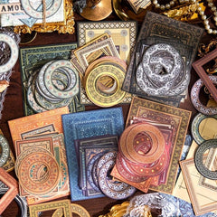 30 Pcs Assorted Retro Embellishments Scrapbooking Paper Pack