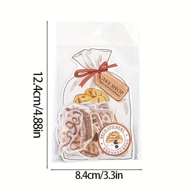 40pcs Happy Bakery Food DIY Stickers Pack, Cute Baking Decorative Sticker