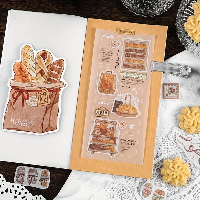 40pcs Happy Bakery Food DIY Stickers Pack, Cute Baking Decorative Sticker