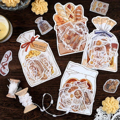 40pcs Happy Bakery Food DIY Stickers Pack, Cute Baking Decorative Sticker