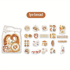 40pcs Happy Bakery Food DIY Stickers Pack, Cute Baking Decorative Sticker