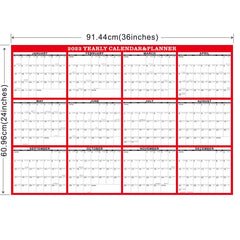 Reversible Adhesive Wall Calendar 24x36in