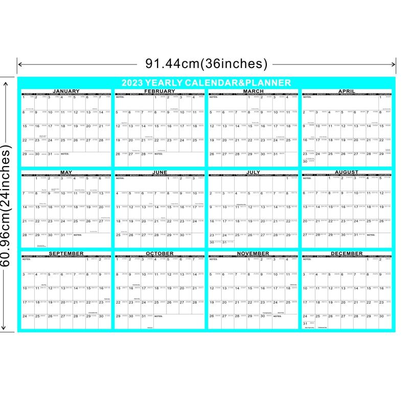 Reversible Adhesive Wall Calendar 24x36in