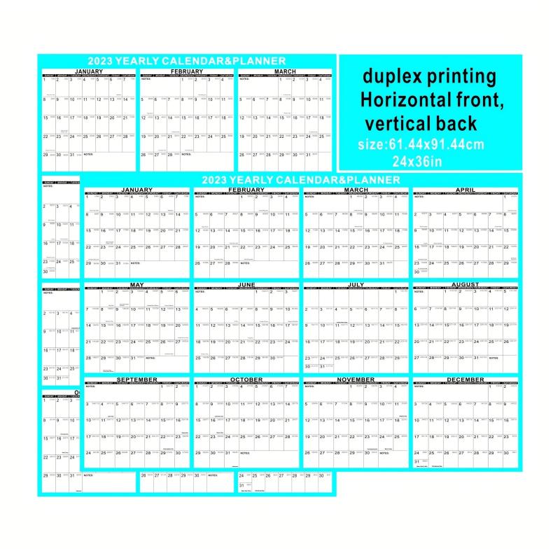 Reversible Adhesive Wall Calendar 24x36in