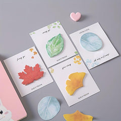 30 Sheets N Times Sticky Leaves Notes, Unisex Message Paper Strips