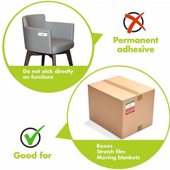 100pcs 20 Designs Coded Moving Box Labels with Writable Note Area