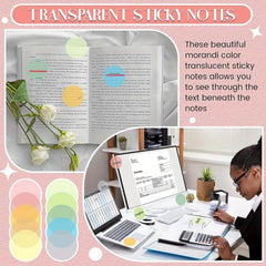 160 Sheets Transparent Sticky Notes Waterproof Stickers Translucent Label