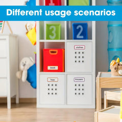 27pcs Magnetic Name Labels Dry Wipe Reusable Stickers 9 Colors
