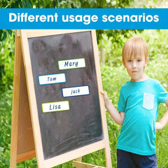 27pcs Magnetic Name Labels Dry Wipe Reusable Stickers 9 Colors