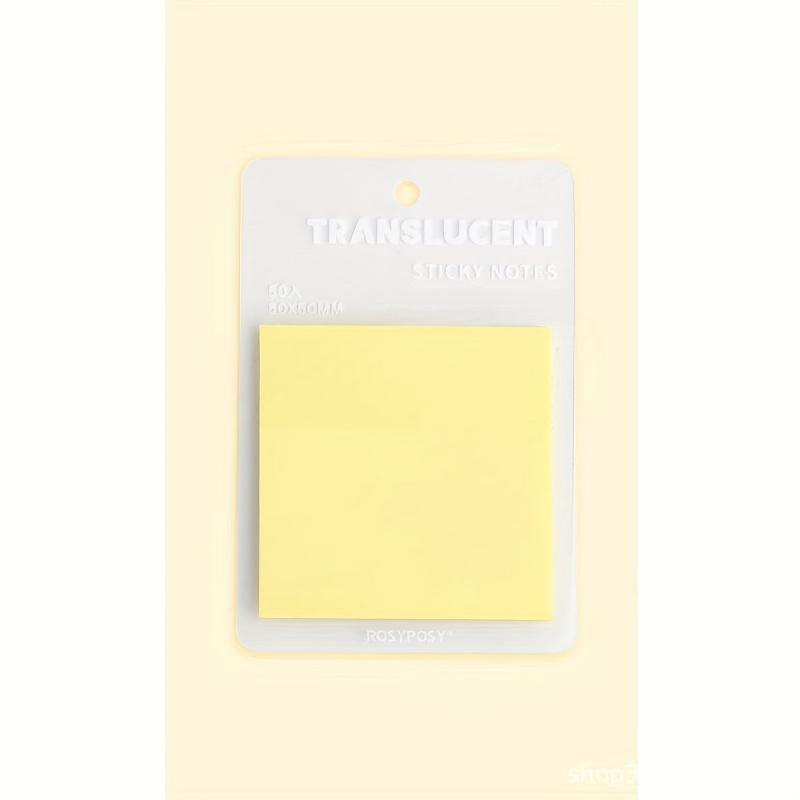 Colorful Clear Sticky Notes 5 Colors Self Adhesive Translucent Sticky Notes