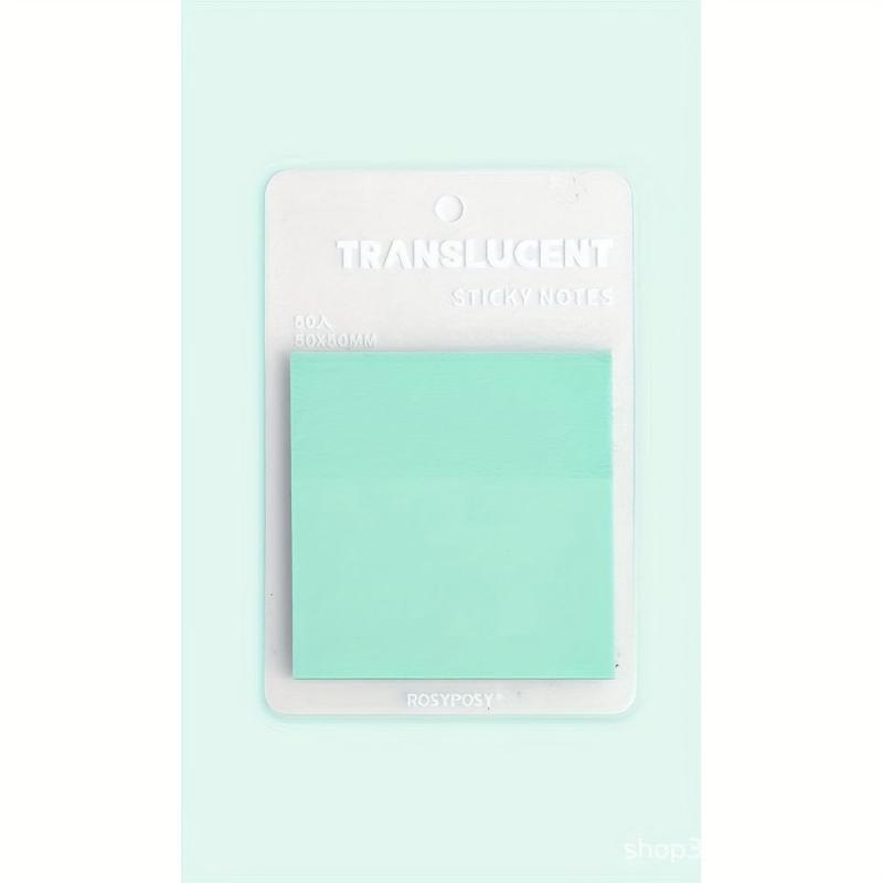 Colorful Clear Sticky Notes 5 Colors Self Adhesive Translucent Sticky Notes
