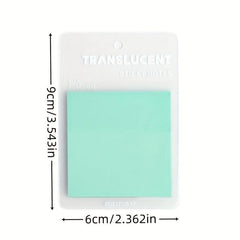 Colorful Clear Sticky Notes 5 Colors Self Adhesive Translucent Sticky Notes
