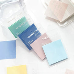Colorful Clear Sticky Notes 5 Colors Self Adhesive Translucent Sticky Notes