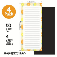 Magnetic Grocery List Pad For Fridge Full Magnet Back Shopping List