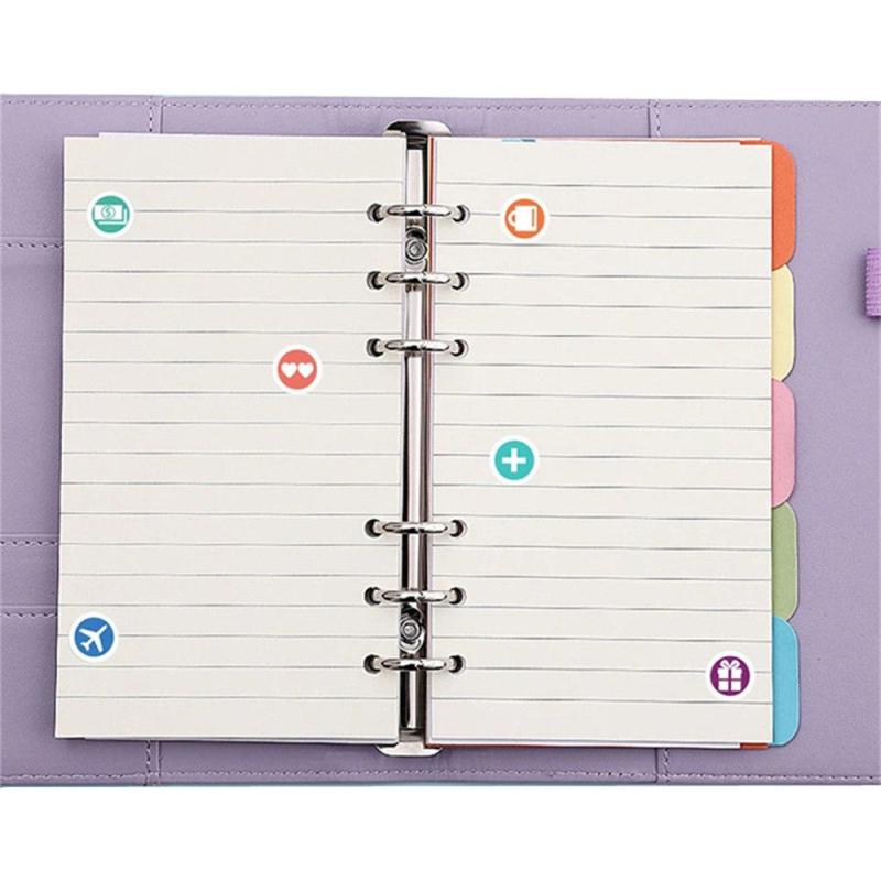 6 Hole Binder Planner Notebook with Bronzing Covers & Envelope