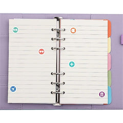 6 Hole Binder Planner Notebook with Bronzing Covers & Envelope