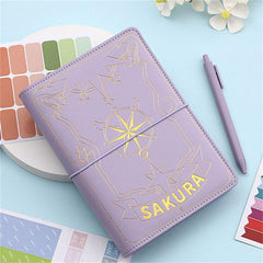 6 Hole Binder Planner Notebook with Bronzing Covers & Envelope